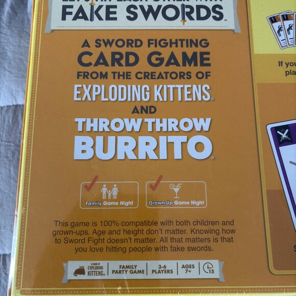 NEW and sealed, Exploding Kittens Let's Hit Each Other with Fake Swords game - Picture 4 of 11